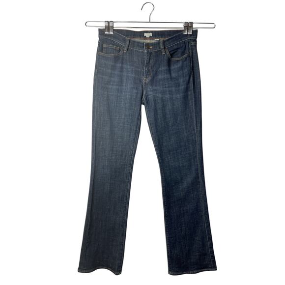 J.Crew Factory  Bootcut Dark Wash Blue Denim Mid Rise Jeans‎ Women's Size 29R - Picture 1 of 6
